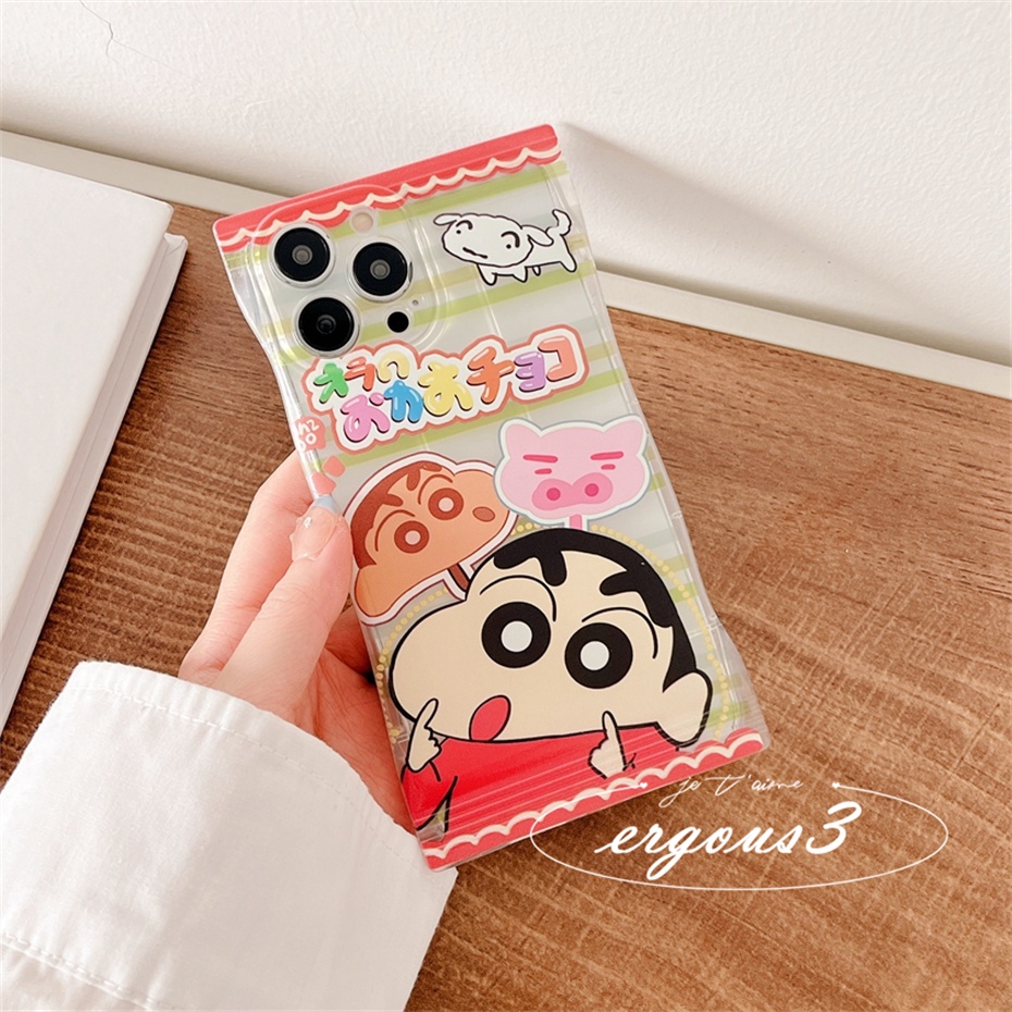 Ốp Điện Thoại Mềm Màu Kẹo Hình Cậu Bé Bút Chì Cho iPhone 14 13 12 11 Pro Max SE2020 X XR Xs Max 7 8 6 6s Plus