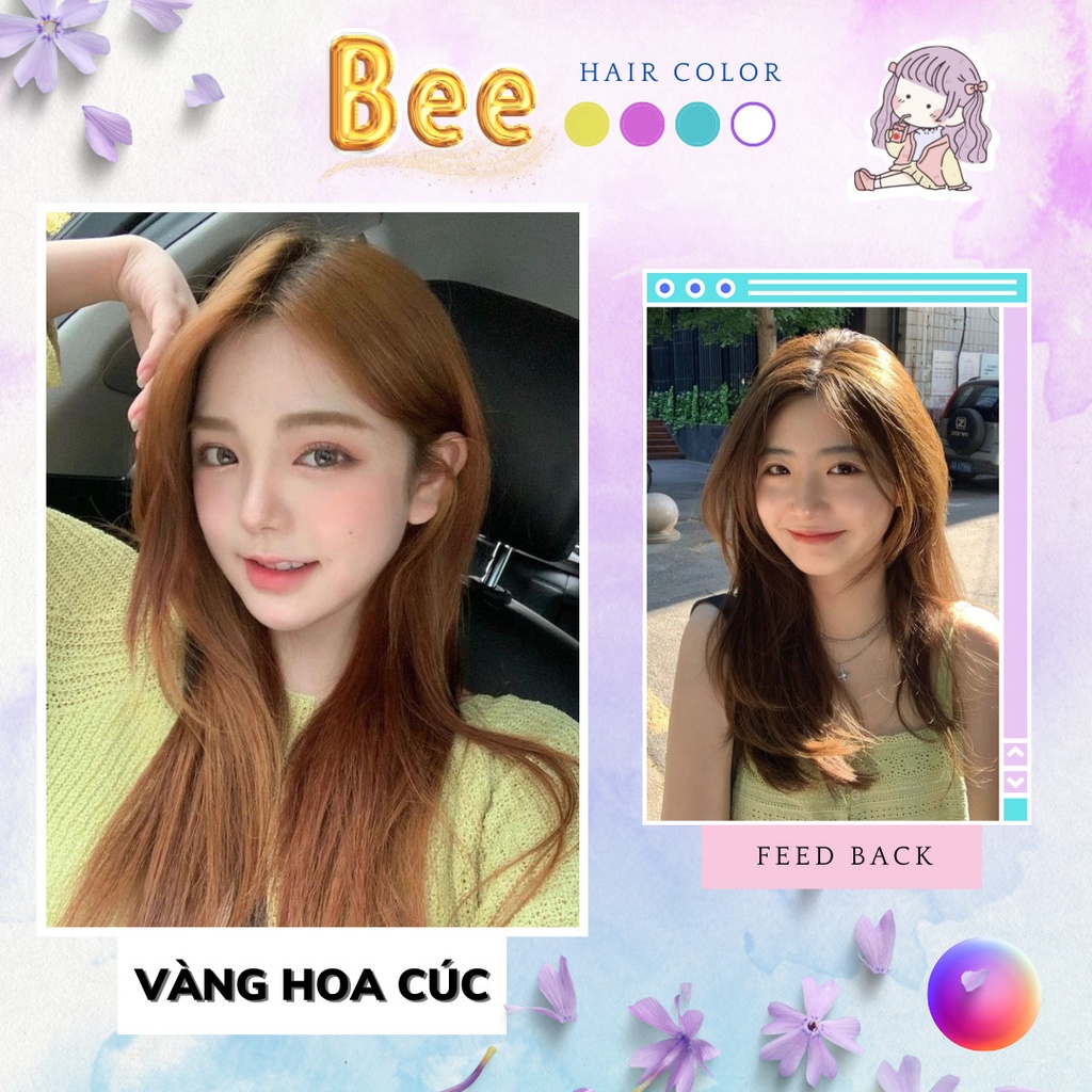 Thuốc nhuộm tóc màu VÀNG HOA CÚC không tẩy | Bee haircolor, Beehaircolor