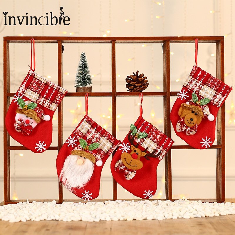 Túi Đựng Kẹo Thiết Kế Kiểu Vớ / Giáng Sinh Nhiều Kiểu Độc Đáo Trang Trí Cây Thông Giáng Sinh Năm Mới