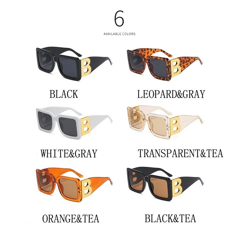 Kính Mát Gọng Chữ B Lớn Chống Tia UV Thời Trang Cho Nữ