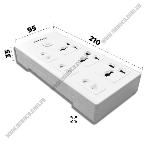 Ổ CẮM ĐIỆN PANASONIC Nanoco Nes3332-3 - Ổ CẮM ĐIỆN CÓ DÂY 2 CHẤU
