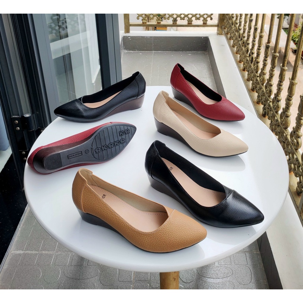 Giày Đế Xuồng 3p Cực xinh, Chất liệu Da bò chuẩn Vnxk .