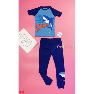 [8-19kg] Set Đồ Bộ Dài Bé Trai Cter - Navy Xanh Cá Mập B62