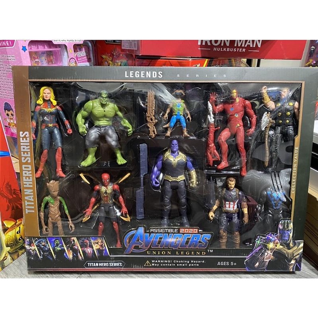 - Đồ Chơi Siêu Anh Hùng Avenger 2 - Mẫu 10 nhân vật Có Đèn Phát Sáng Đỏ Nhựa An Toàn Cao Cấp