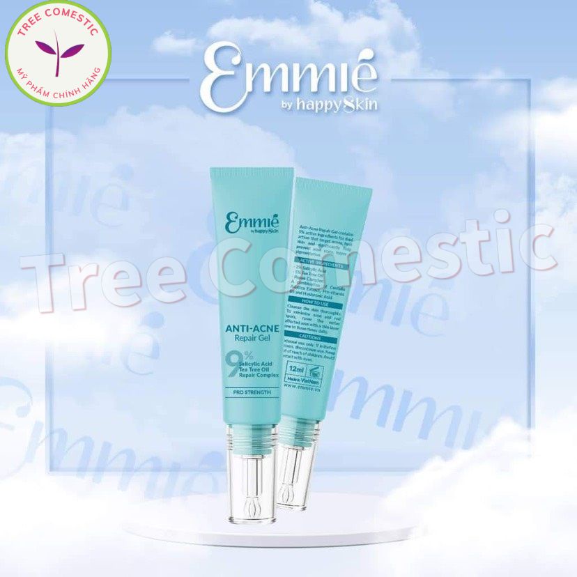 [CHÍNH HÃNG EMMIÉ BY HAPPY SKIN] Gel Giảm Mụn Cấp Tốc, Phục Hồi Màng Lipid, Loại Bỏ Thâm Anti-Acne Repair Gel 12ml