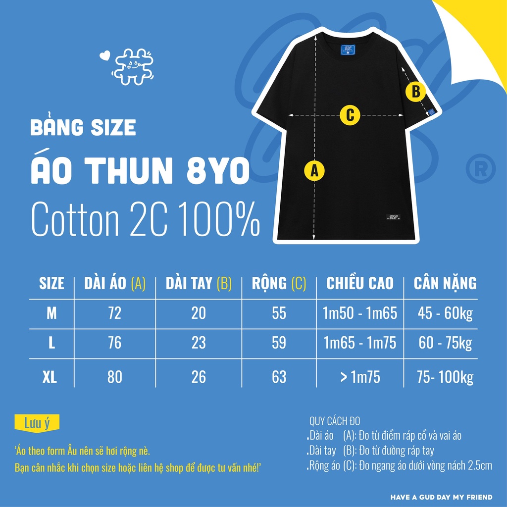 Áo thun 8YO Retro Classic Tee ver2.0 - Kem