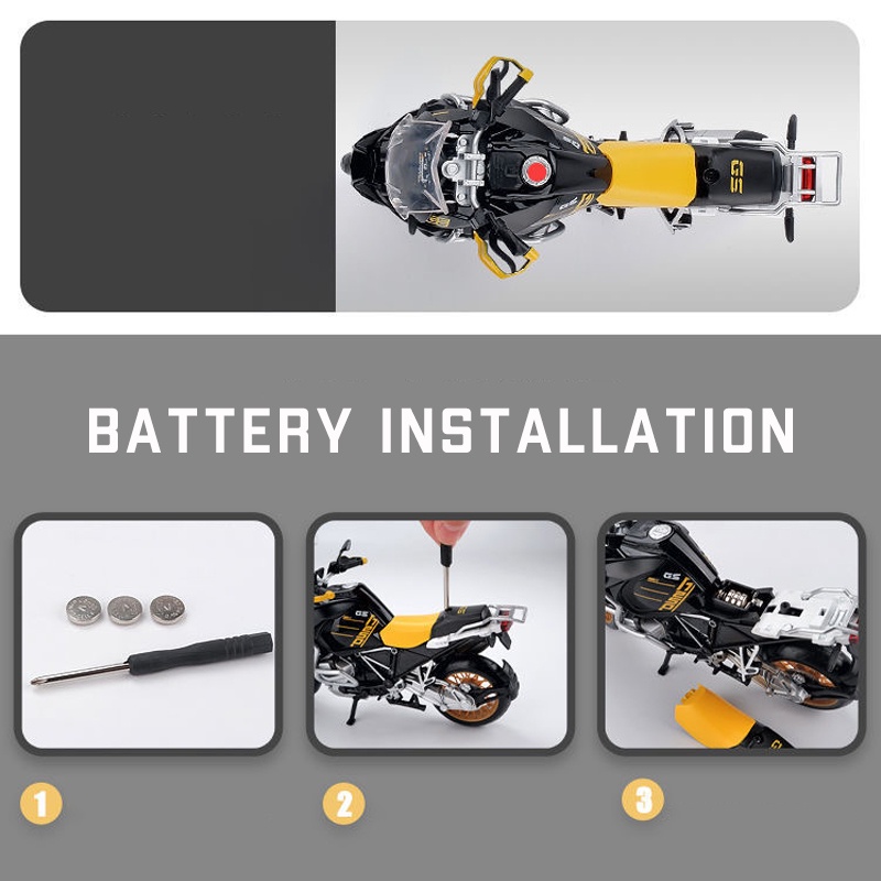 Mô Hình Xe Mô Tô BMW R1250 GS Bằng Hợp Kim Tỉ Lệ 1: 12