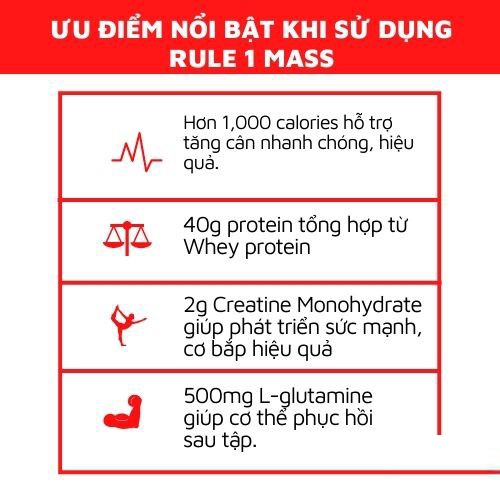 Hộp Mass Protein Rule 1 (2,7kg) - Sữa Dinh Dưỡng Hỗ Trợ Tăng Cân Tăng Cơ Phát Triển Cơ Bắp Hiệu Quả Phục Hồi sau tập Gym