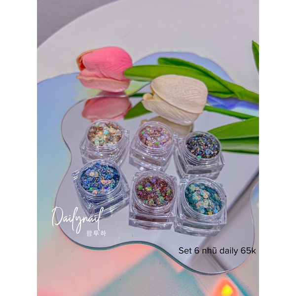 Set nhũ Cherry Line ẩn móng 6 hũ