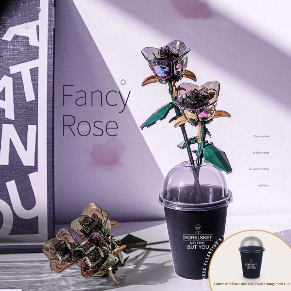 Bó Hoa Thành Phố Sáng Tạo Hoa Hướng Dương Hoa Tulip Hoa Hồng Phong Lan Bonsai Khối Xây Dựng Mẫu 3d Gạch Cổ Điển Đồ Chơi Trang Trí Cây Để Bàn Quà Tặng Sinh Nhật Top11.vn