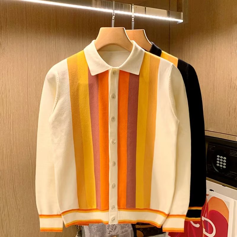 Áo Khoác Cardigan Dệt Kim Đính Đá Nhiều Màu Sắc Phong Cách Âu Mỹ Thời Trang Mùa Thu Cho Nam