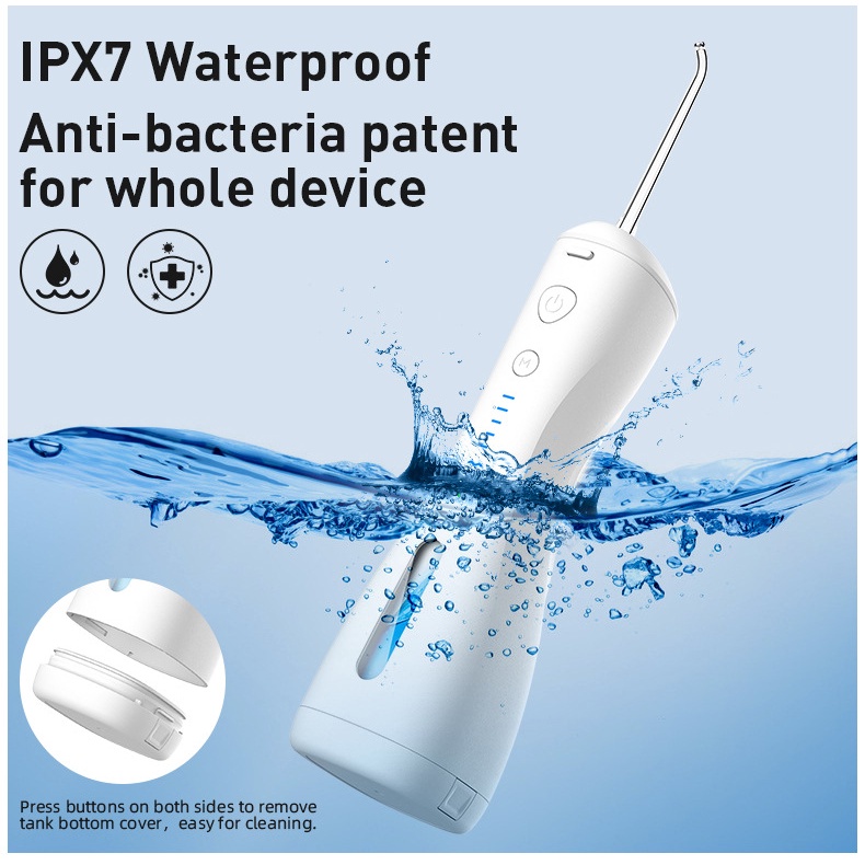 Máy tăm nước XIAOMI YOUPIN ML16 dung tích 250ML, kháng nước IPX7, Pin 30 ngày, tặng kèm 4 đầu tăm, kháng khuẩn Ag+