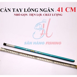 Cần câu cá, cần đài lóng ngắn, thu gọn 41cm, câu cá sông, suối