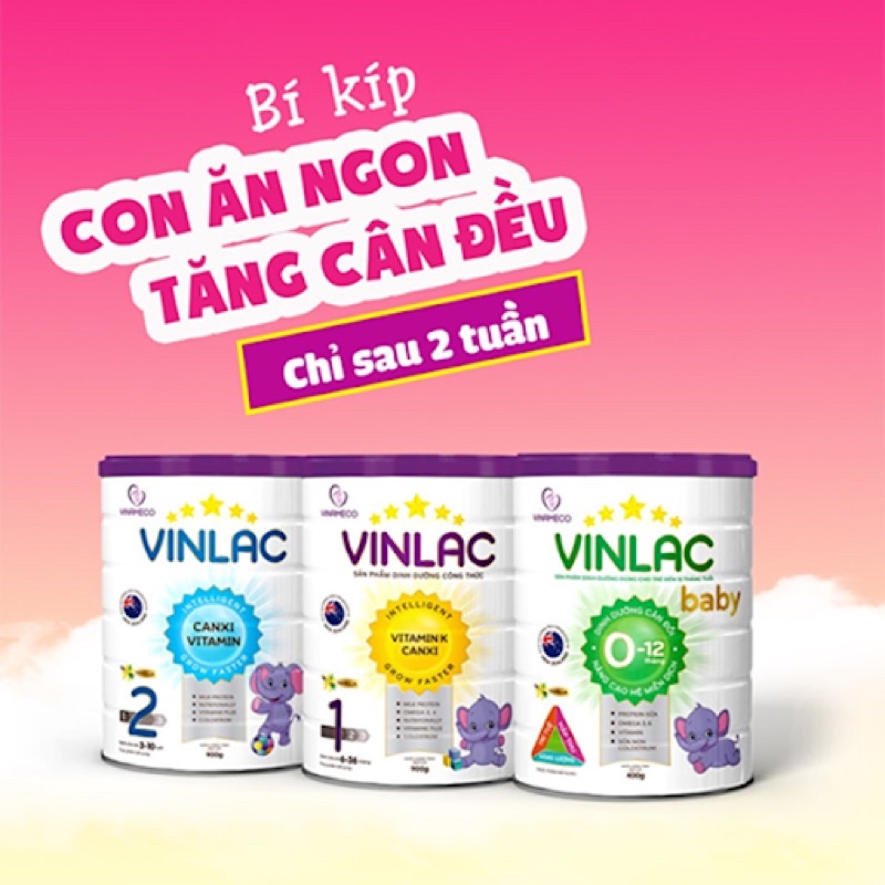 Sữa Vinlac  800g ,Giúp Bé ăn Ngon, Tăng cân đều