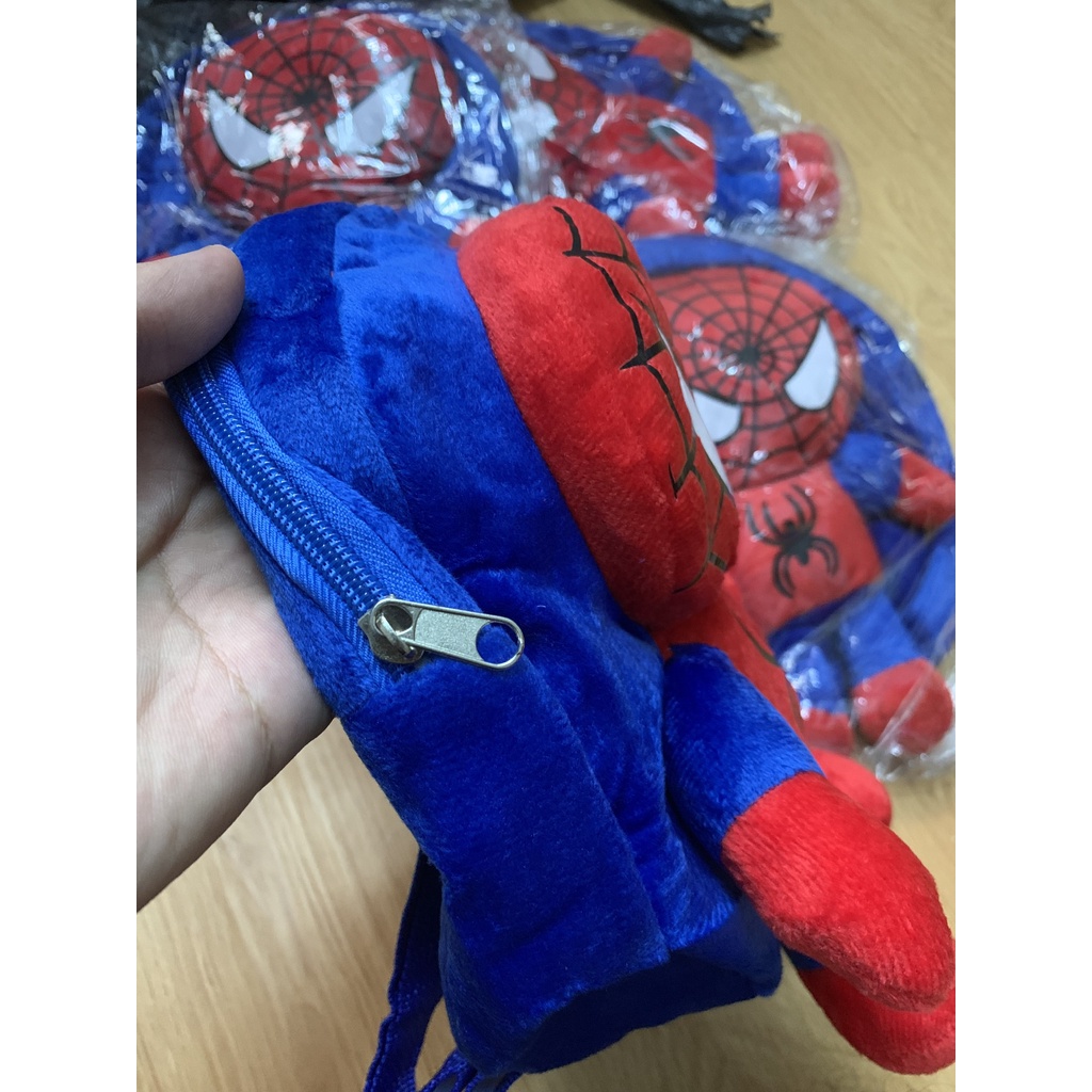 Balo thú bông hình người nhện cho bé mẫu giáo mầm non nhà trẻ