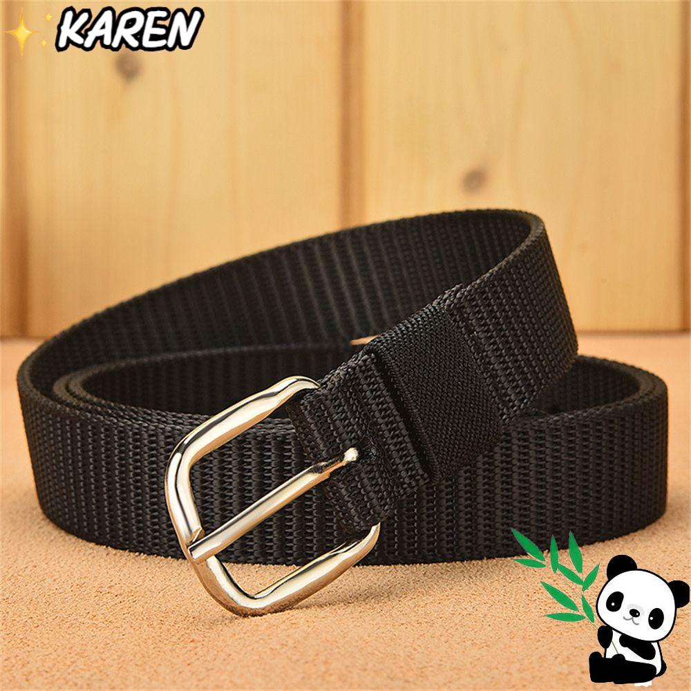 Dây Thắt Lưng Vải Canvas Bện Khóa Kim Loại Kiểu Thể Thao Cho Nam Nữ