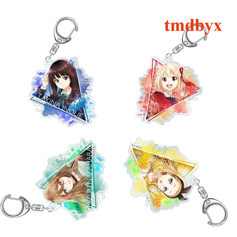 Tmdbyx Chisato Nishikigi Móc Khóa Hai Mặt Bằng Acrylic Inoue Takina Lycoris Recoil