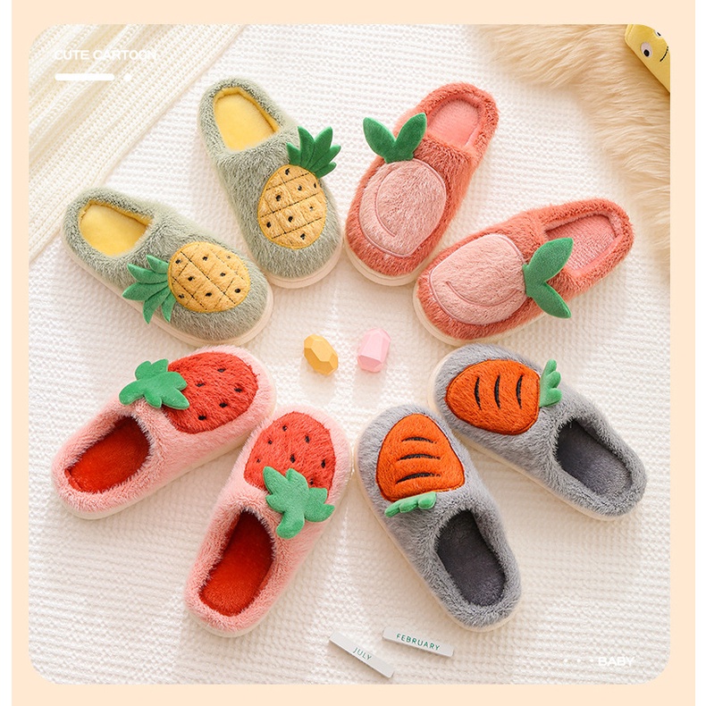 (TH26) Dép Bông Trẻ Em Họa Tiết Đáng Yêu, Dép Bông Bé Gái