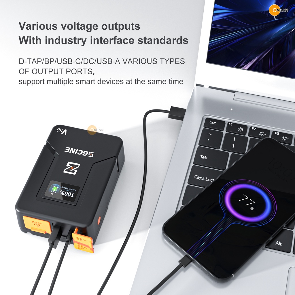 ZGCine V50 Pin V-Mount Battery 50wh 3800mAh cho máy ảnh