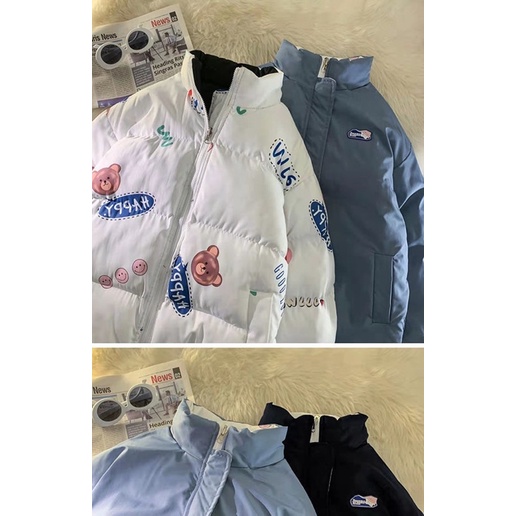 Áo khoác phao dày mang được hai mặt hàng đẹp QC