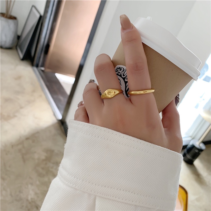 Nhẫn Mạ Vàng 18k Phong Cách Thời Trang Âu Mỹ Dành Cho Nữ