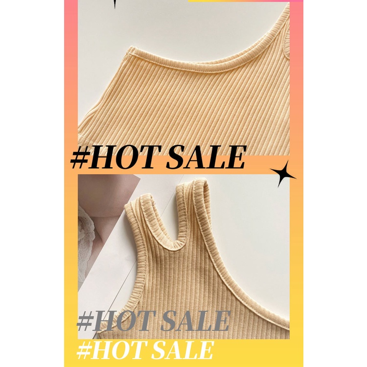 Áo Croptop Sát Nách Chất Liệu Cotton Màu Nhuộm Thời Trang Mùa Hè Cho Bé Gái 2-7 Tuổi