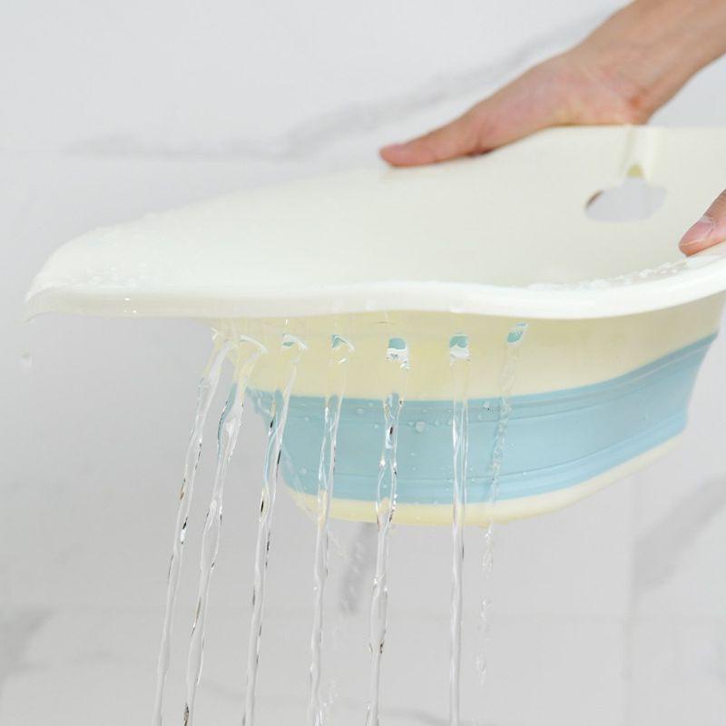 Bô xông GẤP GỌN đáy lớn, kèm dây và vòi xịt, dùng cho chị em sau sinh, chậu ngâm rửa phụ khoa