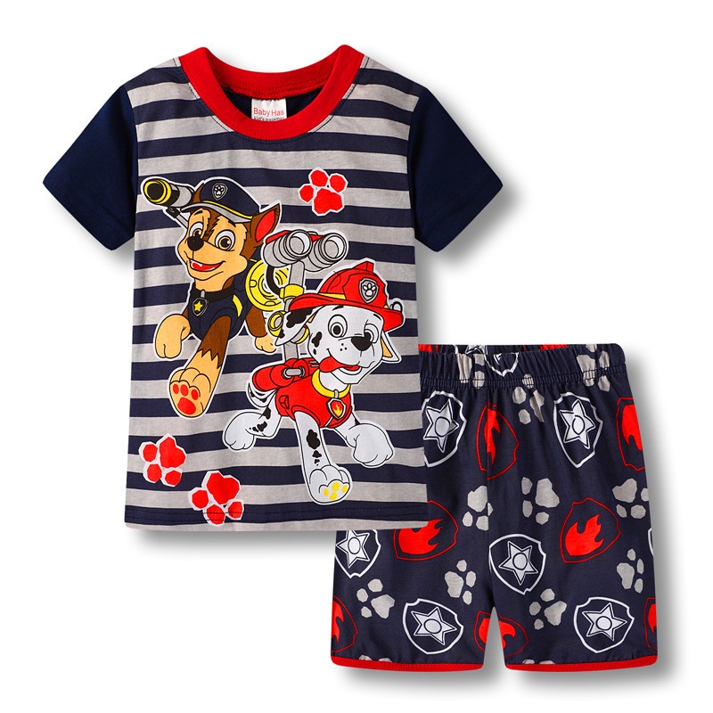 Set Áo Thun Tay Ngắn Phối Quần Short Vải Cotton In Hoạt Hình Người Nhện Thời Trang Cá Tính Cho Bé Trai