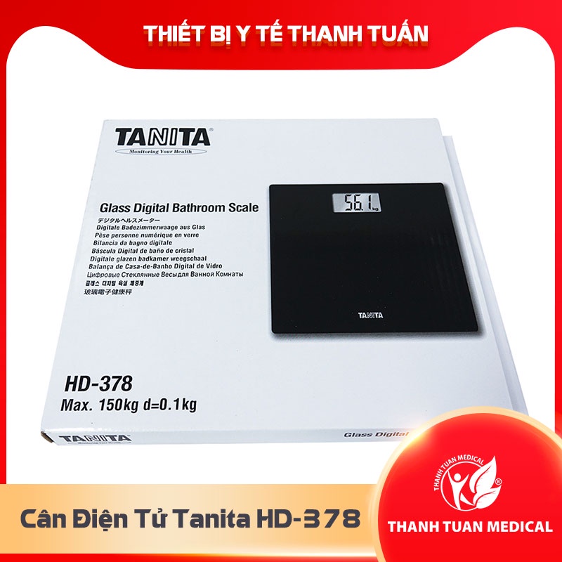 Cân Sức Khỏe Điện Tử Tanita HD-378 Thương hiệu hàng đầu Nhật Bản (Màu Đen) - BH 1 năm