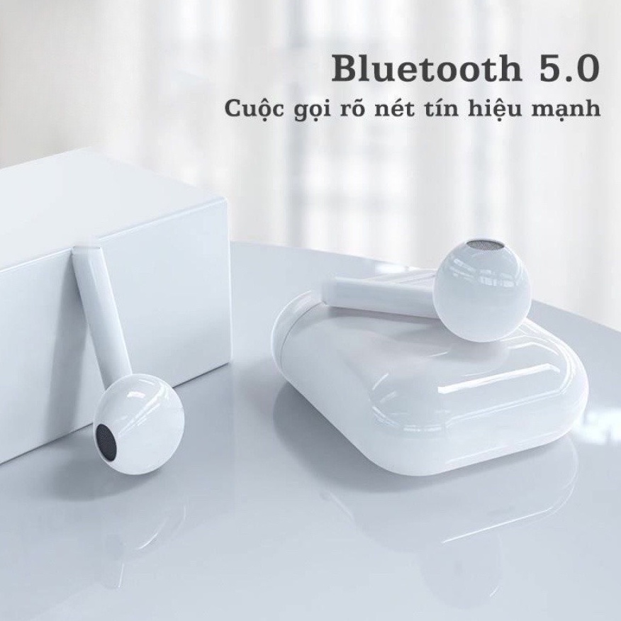 Tai Nghe Bluetooth i12 TQS - Không Dây Cảm Ứng Cực Nhạy Đầy đủ Tính Năng Âm Thanh Chuẩn.