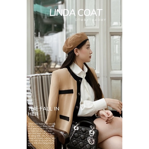 LINDA MINI COAT - áo khoác phối màu cao cấp DTM