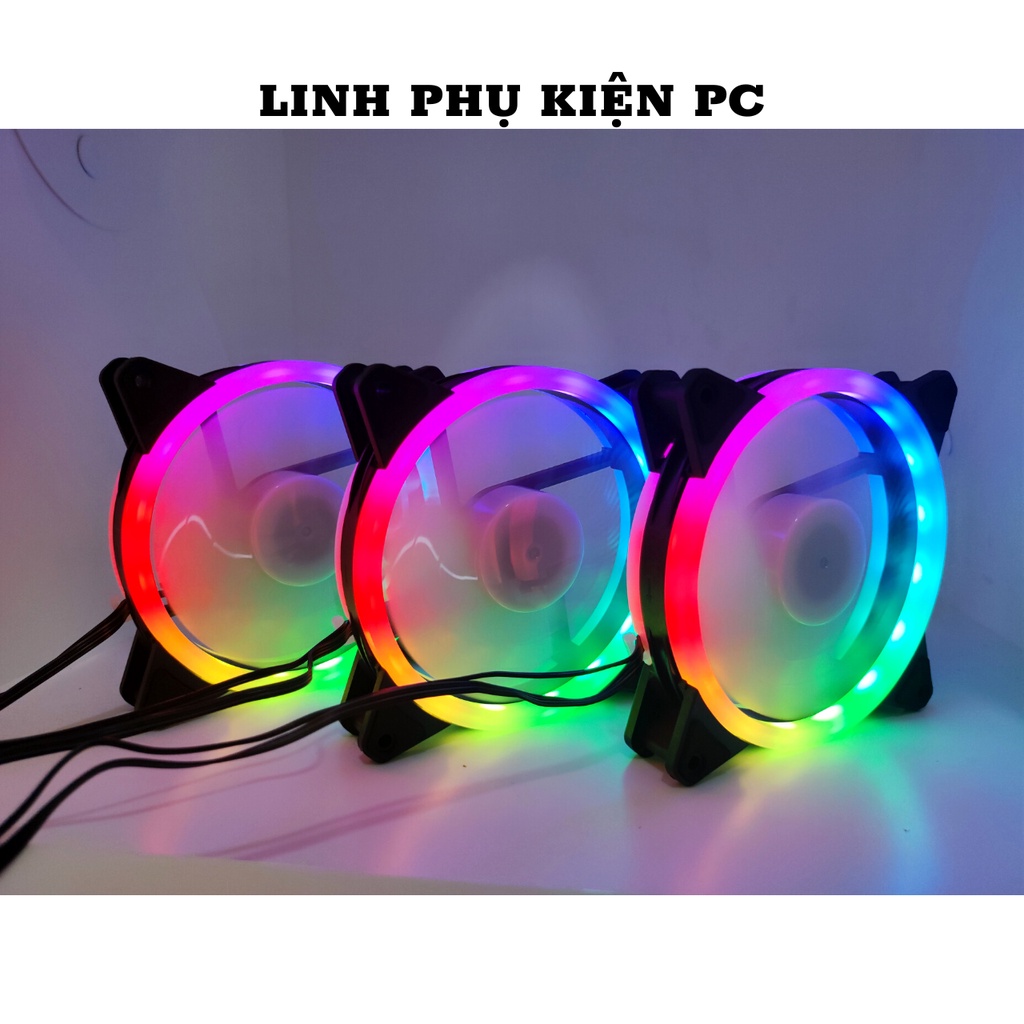 Combo 3 Fan Led RGB Coolmoon+ Tặng Bộ Hub Kết Nối Nguồn Và Điều Khiển