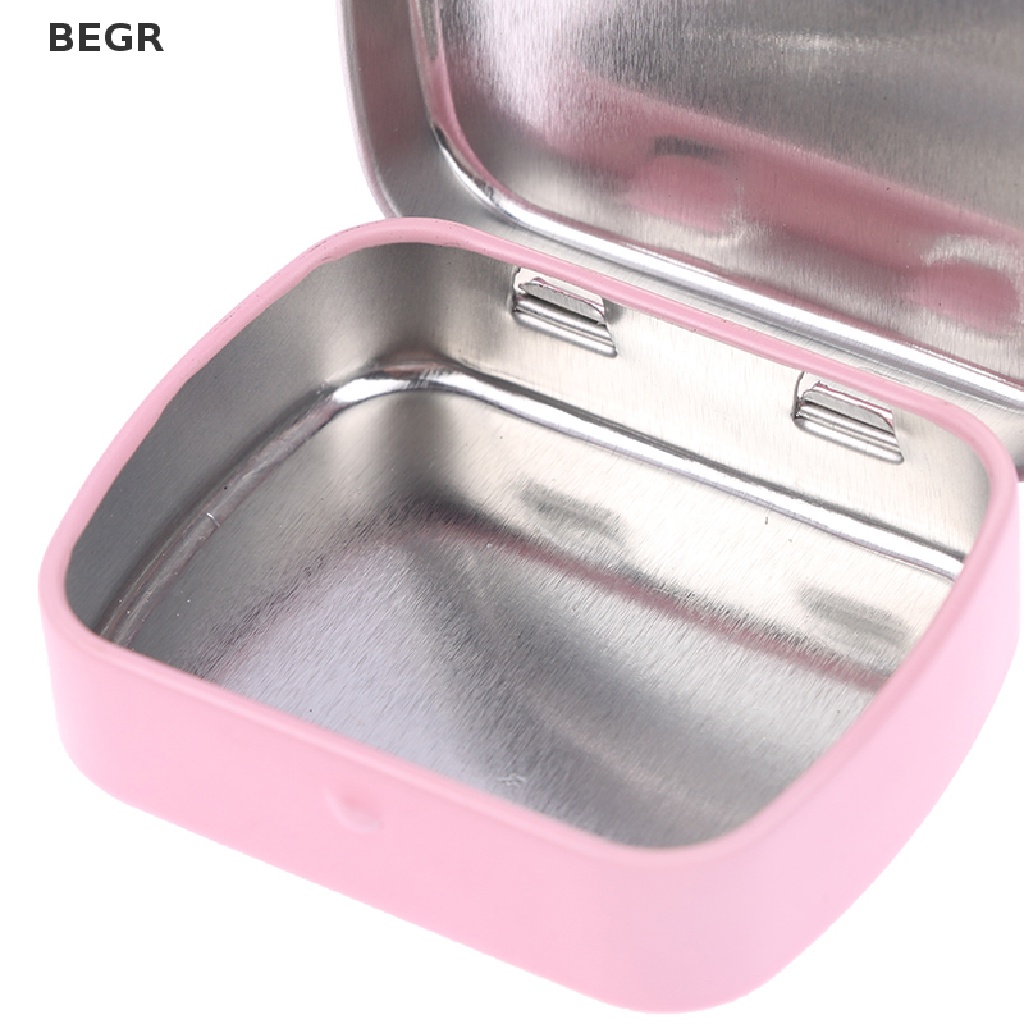 Hộp Đựng Thuốc Nắp Lật Bằng Thiếc Cỡ Nhỏ Tiện Dụng