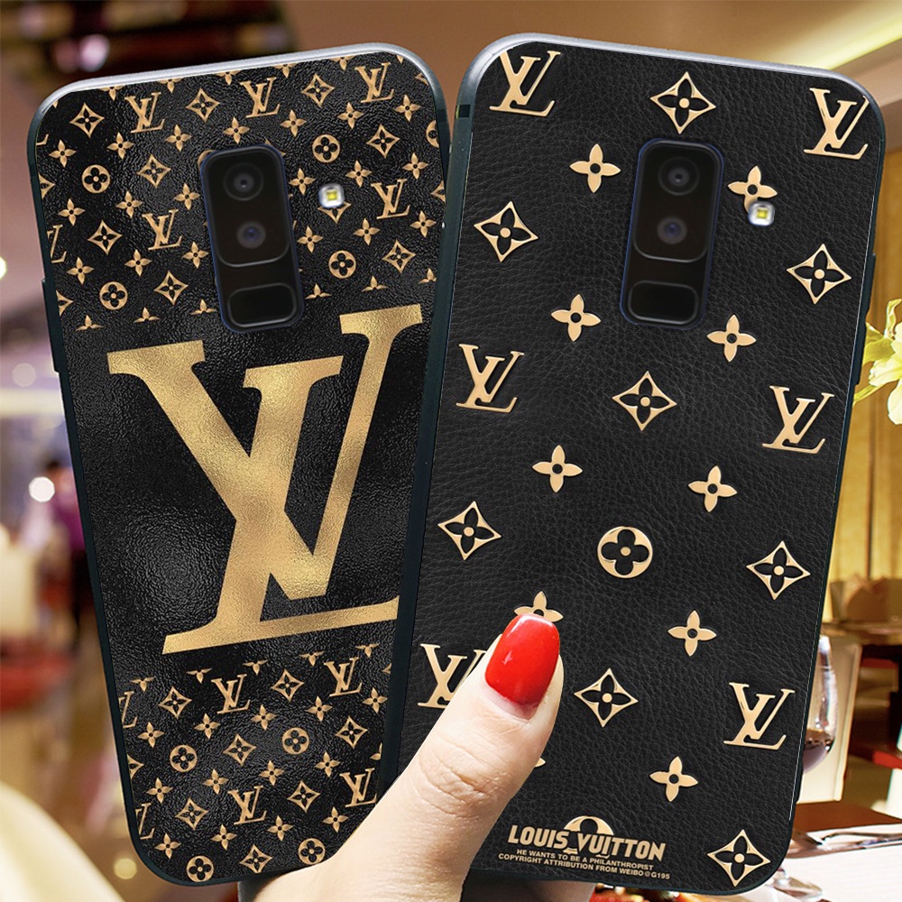 Ốp lưng điện thoại Samsung a6 2018 / ss a6 plus / ss j8 thương hiệu LV louis vuit ton in vân da