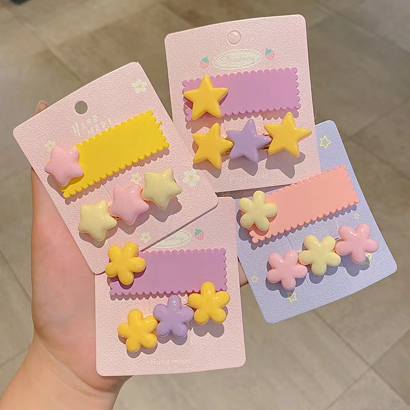 Kẹp tóc đôi dễ thương kiểu Hàn Quốc dành cho bé gái