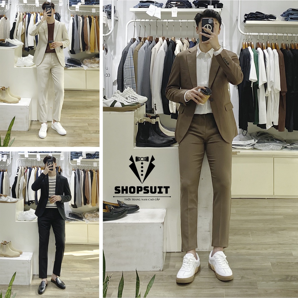 Bộ áo vest nam hàn quốc đẹp, from dáng Hàn Quốc chất liệu tuyết mưa Hàn, hàng 2 lớp thoải mái khi mặc