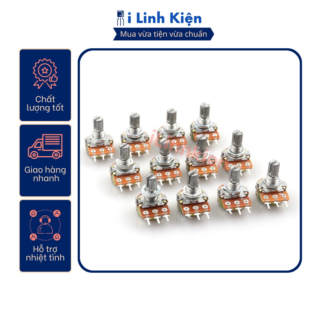 Chiết áp đơn 50K WH148-B50K 15mm chất lượng tốt