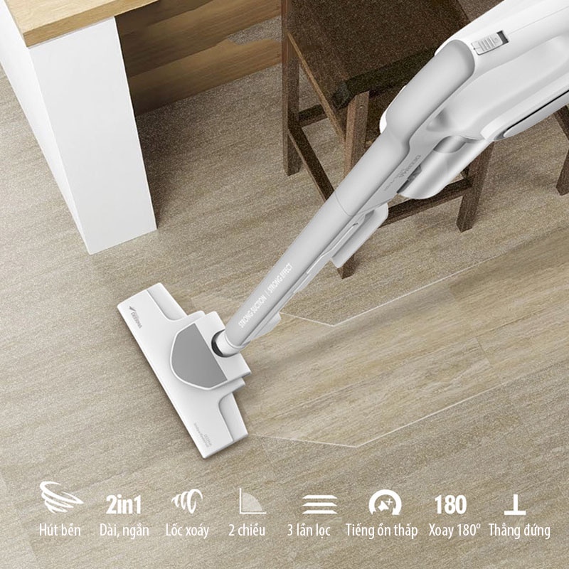Máy hút bụi cầm tay DX700, Máy hút bụi gia đình Công nghệ lốc xoáy, Thiết kế tay cầm 2in1 DL5