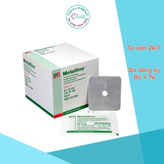 Gạc mở khí quản L&R Metalline Đức vô trùng 1 mieng