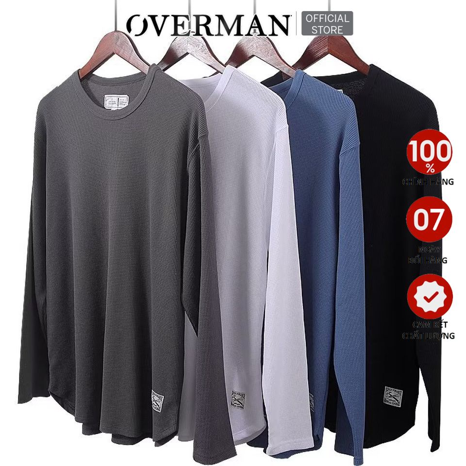 Áo phông nam dài tay thu đông chất xốp giữ nhiệt dài tay thể thao unisex AD01 - Overman