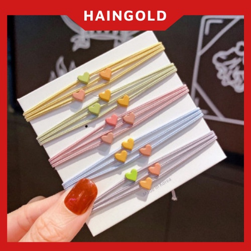 Dây Cột Tóc Hình Trái Tim Xinh Xắn