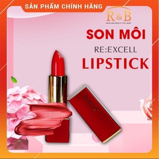 Son môi thiên nhiên Re:Excel Lipstick: đỏ, cam, cam đất, hồng cánh sen