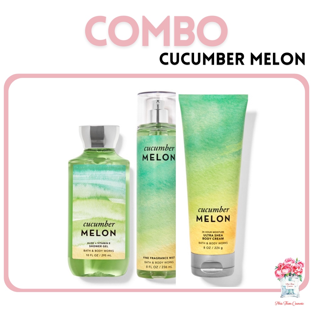Xịt Thơm Toàn Thân Body Mist Bath & Body Works Cucumber Melon Hương Thơm Thanh Mát Mùa Hè 236ml
