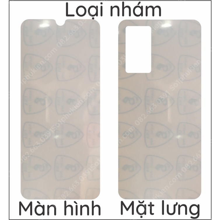 Dán PPF Vivo V23e / V23e 5G loại trong, nhám, da cá sấu màn hình, mặt lưng, full body lưng viền
