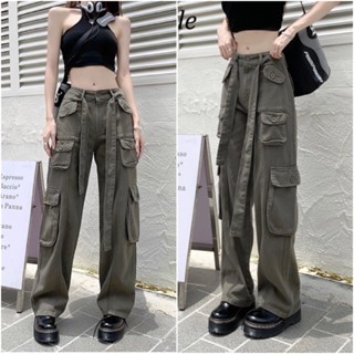 Quần kaki Cargo dài suông BOX ống rộng túi hộp màu ĐEN/RÊU trơn form nam nữ unisex 🖤 Quần baggy kaki style Ulzzang 🖤