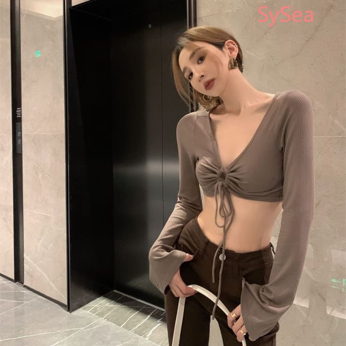 Áo Croptop Thời Trang Mùa Thu Gợi Cảm Dành Cho Nữ