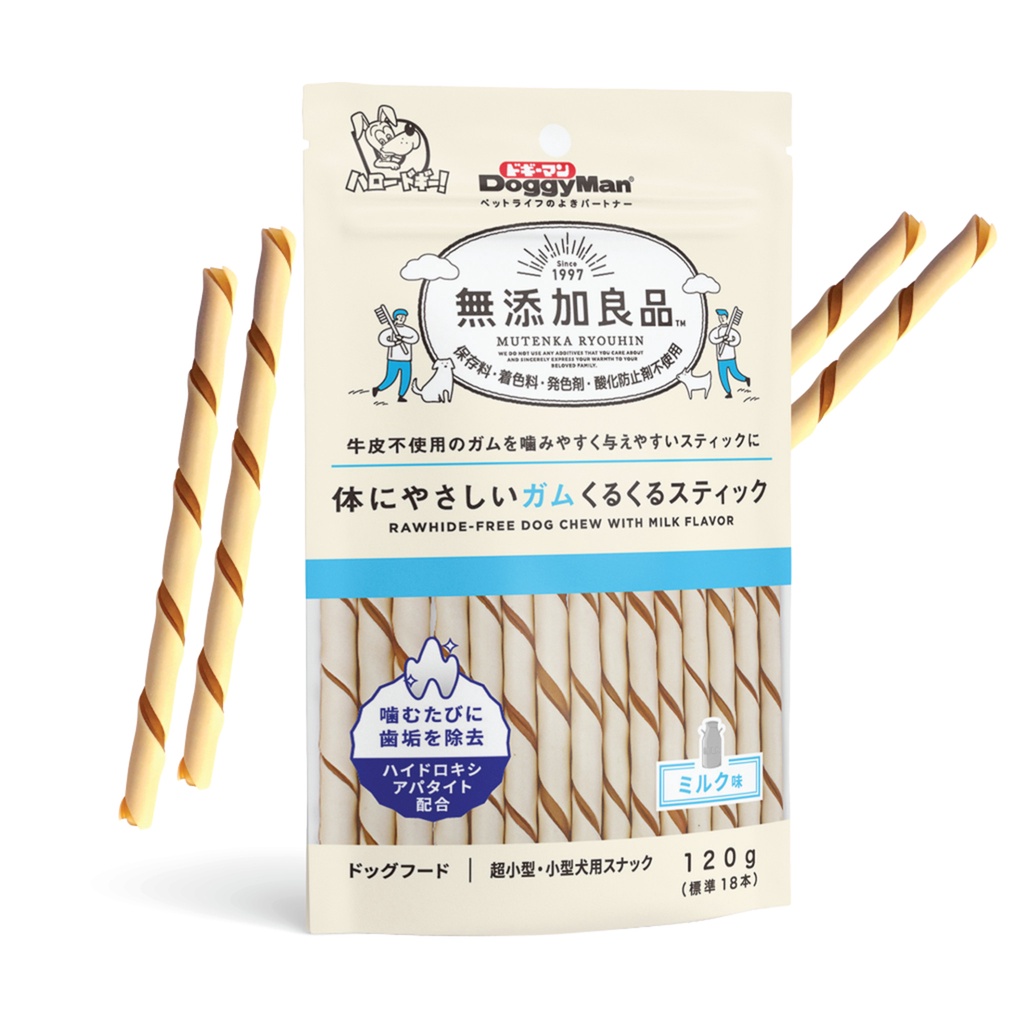 Xương gặm phô mai dạng que Doggyman snack cho chó gói 120g