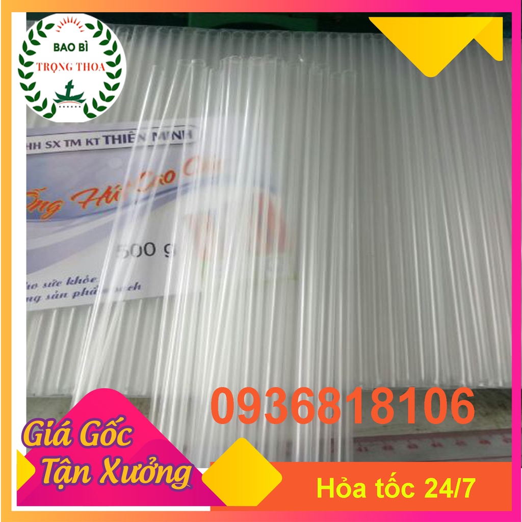 Ống hút phi 6 và phi 8 trắng trong( 500g 1 gói)