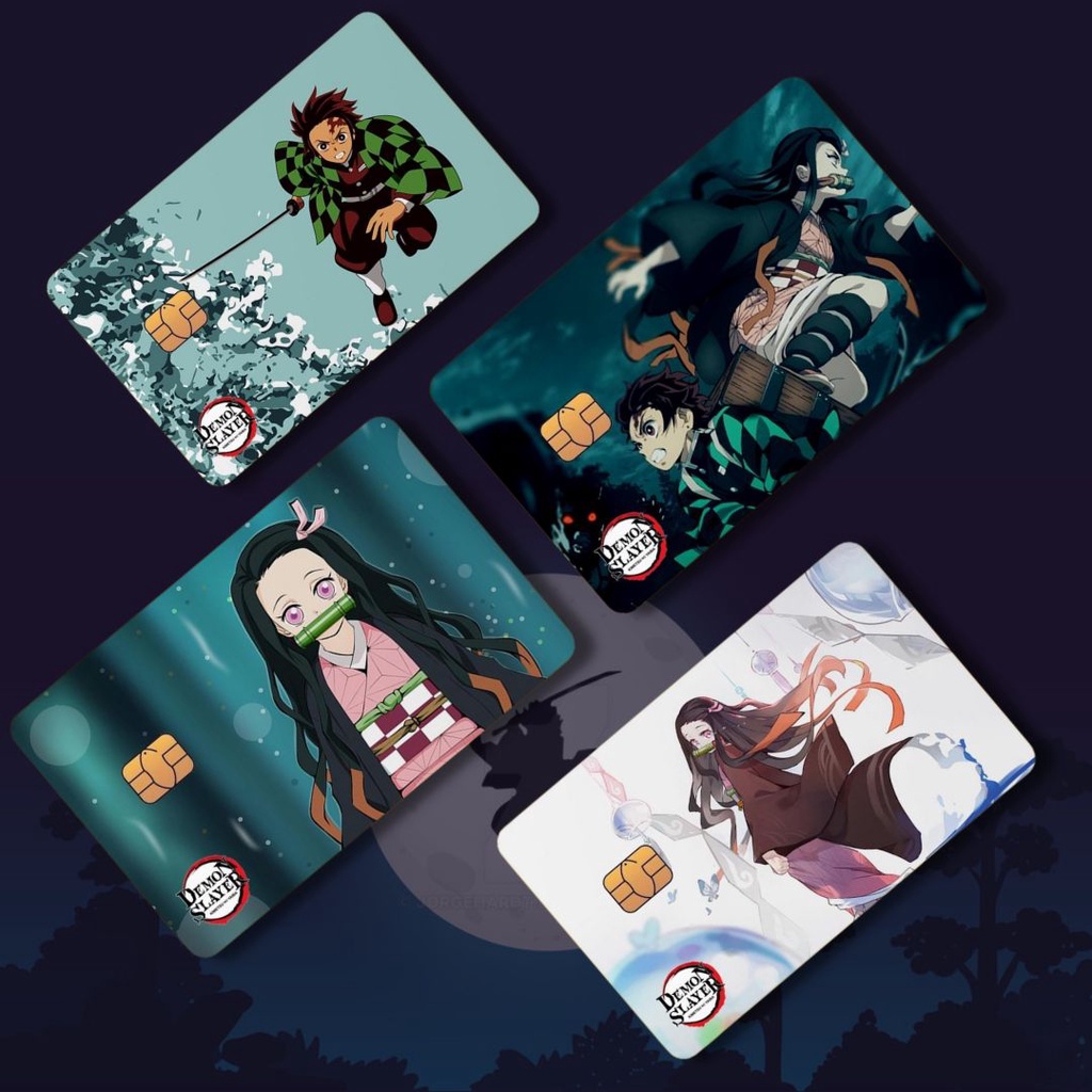 KIMETSU NO YAIBA | Miếng Dán Skin Thẻ ATM, Thẻ Ngân Hàng, Thẻ Xe, Thẻ Chung Cư ✨ Sticker Card - Skin Card