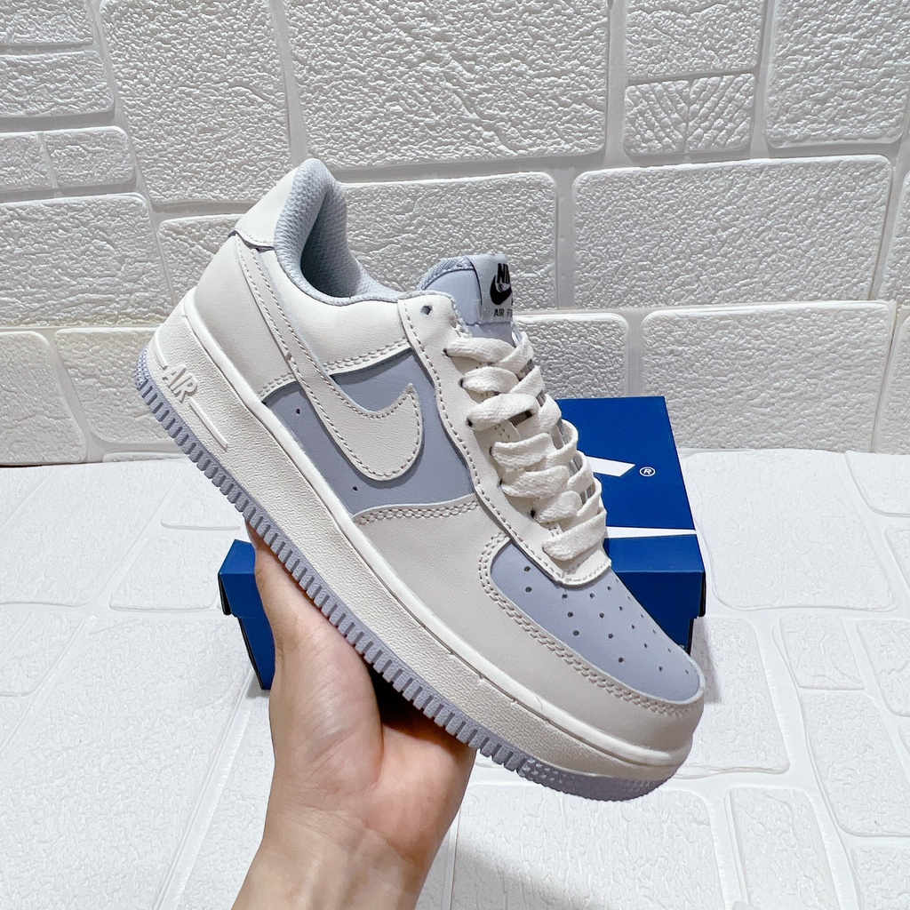 Giày_Nike AF1 Nam Nữ, Giày AF1 Tím Khoai Môn Xanh Trắng Full Box Bill